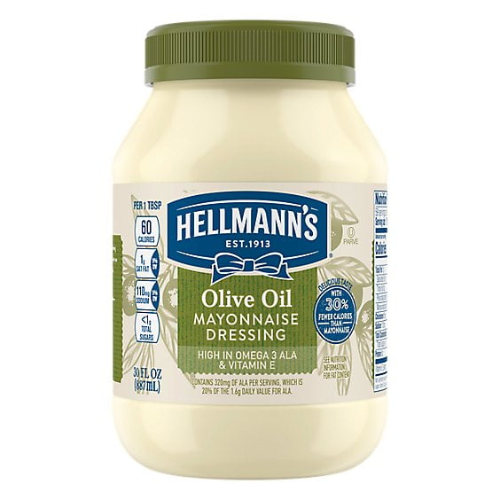 Hellmanns Mayonnaise Dressing Olive Oil - 30 Oz