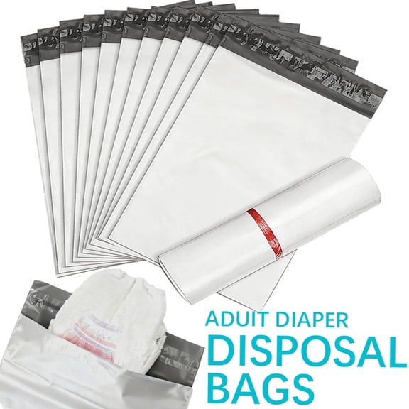 Adult Diaper Disposal Bags, Sanitary Napkin Disposal Bags, 100pcs Odor-Proof Sealed Bags, Outdoor Disposable Bags, Tear-Resistant and Leak-Proof Bags (9.8 x 15.3 inches)