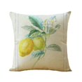 thumbnail image 4 of Lemon Cushion cover 18x18 inch Set of 4 yellow lemon with Flowers, 4 of 5