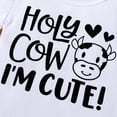 thumbnail image 6 of U·nikaka Baby Girls Outfit Sets Cow Letter Print Romper+Long Pants+Headband 3PCS 1-4Y, 6 of 7