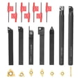 thumbnail image 1 of 12mm Shank Diameter Lathe Turning Tool Holder Boring Bar Inserts Set for Processing Steel Parts, 1 of 7
