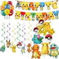thumbnail image 3 of Pokemon Birthday Party Decorations Pikachu Balloons Tableware Plate Napkin Backdrop Decor For Kids Party Baby Shower Supplies, 3 of 7