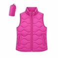 thumbnail image 4 of Women's Plus Size Puffer Vest Lightweight Packable Wave-Quilted Stand Collar Sleeveless with Carry Bag Vest, 4 of 8