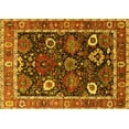 thumbnail image 1 of Ahgly Company Machine Washable Indoor Rectangle Oriental Yellow Industrial Area Rugs, 6' x 9', 1 of 4