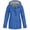 Blue, variant on Spring Winter Warm Coat Women Solid Rain Jacket Outdoor Plus Size Hooded Raincoat Windproof,Size S-5XL