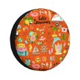 thumbnail image 1 of Balery Hello Summer Cubiertas para Neumáticos - Protector Resistente para Neumáticos de Camioneta, SUV, Remolque, Camper y RV-16 inch, 1 of 6