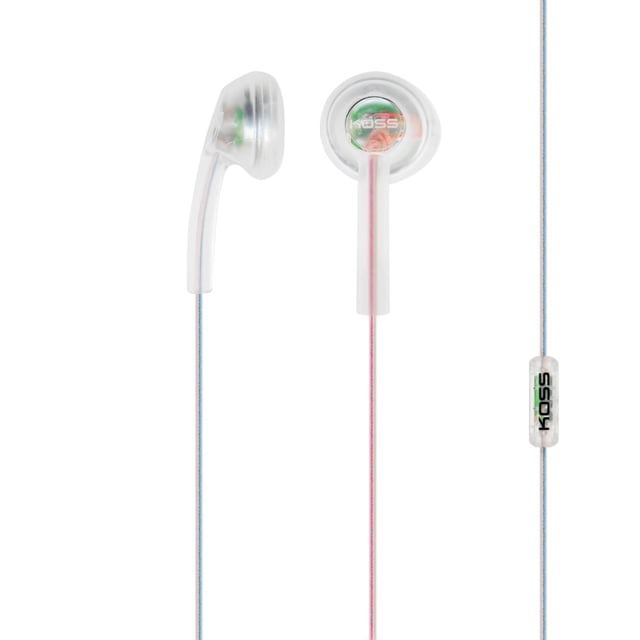 Auriculares Koss CL3i transparentes con cable y micrófono