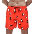 thumbnail image 4 of Aayomet Mens Swim Trunks Pocket Hot Spring Holiday Beach Beach Pants Swimming Trunks Shorts (Red, L), 4 of 5