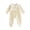 Beige, variant on Infant Baby Girl Ruffled Cotton Footies Footed Overall Romper Toddler Baby Footed Jumpsuit (Yellow,Newborn)