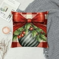 thumbnail image 2 of GOSMITH  Christmas Pillow Covers Red Pillow Covers Xmas Decorations Buffalo Bell Ball Merry Christmas Pillows Hello Winter Holiday Farmhouse Seasonal Throw Case Decor for Sofa Couch, 2 of 5