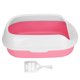 thumbnail image 1 of Caja de arena para gatos semicerrada Inodoro portátil con pala para gatos y perros pequeños Tallas S Rosa, 1 of 8