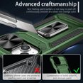 thumbnail image 5 of Decase for Apple iPhone 15 Plus (2023) Rugged Cover,With Slide Camera & Ring Kickstand Magnetic Car Mount ,Heavy Duty Dual Layer Hybrid Protective Phone Shell for iPhone 15 Plus,Darkgreen, 5 of 10