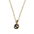 thumbnail image 1 of Golden Alloy Creative Necklace with Football Shape Pendant for Women Wearing Classic Jewelry Set 9.5cm, 1 of 2