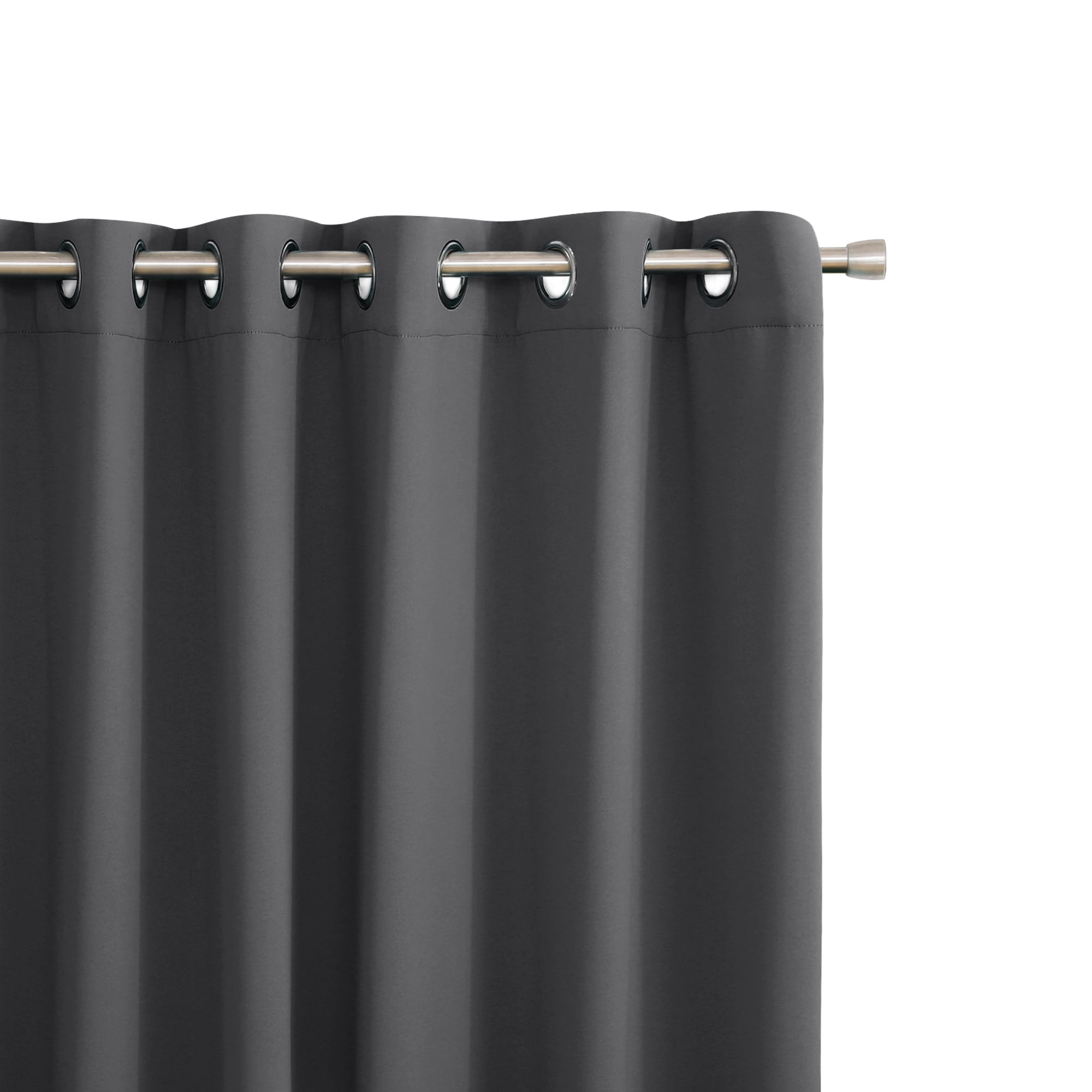 Deconovo Blackout Curtains for Sliding Door 84 Length, Thermal Insulared Patio Curtain, Room Divider Curtain for Nursery 100 x 84 inch Dark Gray 1 Drape