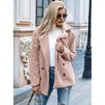 thumbnail image 5 of Women'S Winter Coats Fleece Faux Fur Shearling Oversized Trendy Jackets Warm Outerwear Clothing Pink XXXL, 5 of 9