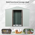 thumbnail image 4 of CarButler 6x5ft Metal Outdoor Storage Shed with Lockable Sliding Doors for Garden Backyard Patio Lawn White, 4 of 7