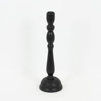 Black Wood Candle Holder