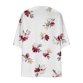 thumbnail image 6 of yoeyez Lightweight Cardigans for Women Floral Print 3/4 Sleeve Kimono Cardigan Loose Cover Up Casual Summer Beachwear 2026 White,XXL, 6 of 6