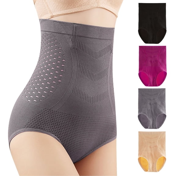 GEWSEY Women Waist Trainer Tummy Control Panties Body Shaper High Waisted Shapewear Briefs Butt Lifter Slimming Corset Seamless (Purple, XXL)