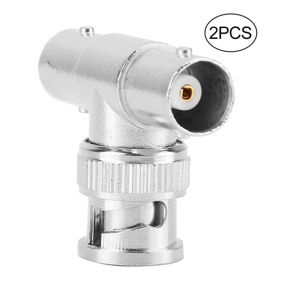 BNC Connector, 2Pcs BNC Plug, 3 Way BNC Connector For Video Signal Allocation Household