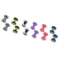 thumbnail image 6 of 6 Pairs Acrylic Ear Screw Fit Gauges Tunnels Earrings 3mm-8mm 4mm, 6 of 6