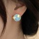 thumbnail image 3 of GOOHOCHY 1 par de tachuelas de la luna de la luna aretes de mujer personalizados joyas de orejas de moda, 3 of 8