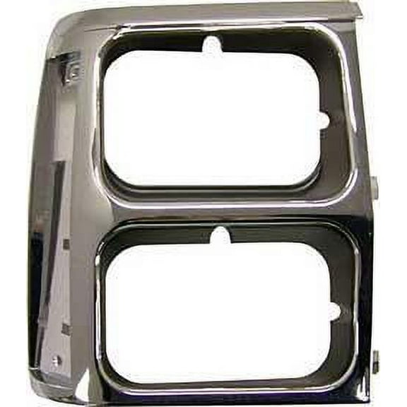 Crown Automotive 55008046 CAS55008046 HEADLAMP BEZEL (BLACK/CHROME - RIGHT) Fits select: 1984-1990 JEEP CHEROKEE, 1984-1990 JEEP GRAND WAGONEER