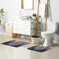 thumbnail image 6 of Yayeee Bath Rugs for Bathroom Floor Set of 2 Non Slip Fluffy Soft Absorbent Mat, Psychedelic Jellyfish, 6 of 7