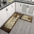 thumbnail image 3 of Coffee Vintage Wood Brown Pattern Kitchen Mat Set Of 2,Kitchen Rugs Mats with Dirty Resistance,washable,water Proof,kitchen Rugs and Mats 17.7x24+17.7x48inch, 3 of 7
