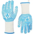 thumbnail image 1 of Guantes para barbacoa QUWIN, resistentes al calor extremo (800 °C), color azul, 1 of 3