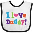 thumbnail image 3 of Inktastic I Love Daddy Girls Girls Baby Bib, 3 of 4