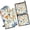 Pioneer Flower-1, variant on Blue Pioneer Flower Kitchen Oven Mitt and Pot Holder Sets 2 Pcs for Baking, Cooking and Grilling, Heat Resistant Up To 392 °F