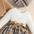 thumbnail image 5 of Futezty Toddler Boys Girls Clothes Fall Winter Outfit Sets, Set For Kids Long Sleeve Crew Neck Plaid Stretch 6M 9M 12M 2T 3T 4T 2Pcs Everyday, 5 of 7