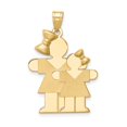 thumbnail image 1 of FB Jewels 14K Yellow Gold Big Girl & Little Girl Engravable Charm, 1 of 4