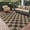Checkerboard, variant on DEORAB Jute Outdoor Rug 8x10 Checkered Jute Rug Polyester Machine Weave Easy-Cleaning Non Slip Geometric Carpet Patio Backyard Porch Deck Balcony Zigzag Diamond