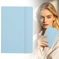thumbnail image 4 of 2Pc A6 Hardcover Notebook with Pen Loop, Small Pocket Journal College Ruled, Cute Petite Memo Notepad for Purse Daily Notes, Light Blue & Grey, 4 of 7