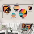 thumbnail image 4 of Designart "Graphic Retro Compositions III" Modern Geometric Metal Wall Art Set of 5 Piece, 4 of 5
