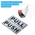thumbnail image 4 of Unique Bargains Push Pull Door Sign 2'x5' Adhesive Horizontal Pull Push Sticker Silver 4 Set, 4 of 6