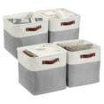 thumbnail image 1 of Cajas Organizadoras de Tela DECOMOMO Cubo de 33 cm 4 Unidades Gris y Blanco, 1 of 9
