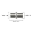 thumbnail image 2 of Conector coaxial RG6 Extensor F hembra a F hembra adaptador chapado en oro 75 Ohm impermeable 2 piezas, 2 of 6