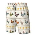 thumbnail image 6 of Uemuo Funny Chicken Pattern Men's Swim Trunks Hawaiian Beach Bathing Suit Swimsuits Beach Quick-Dry Shorts with Pockets-Medium, 6 of 9