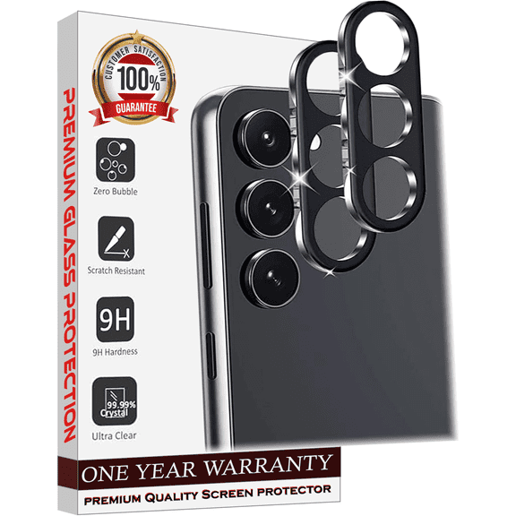 [ 2 Pack ] Entronix HD Camera Lens Protector for Galaxy S25, Anti-Glare Case Friendly