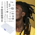 thumbnail image 4 of Dreadlocks Beads, Dreadlock Jewelry Multiple Style Hair Pendants Viking Alloy Exquisite Hair Tube Beads Hair Coils Set With Dreadlock Interlocking Tool, 4 of 8