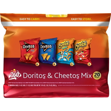 Frito-Lay 2Go Doritos® & Cheetos® Mix Variety Pack, 0.75 Oz - 1 Oz, 20 Ct