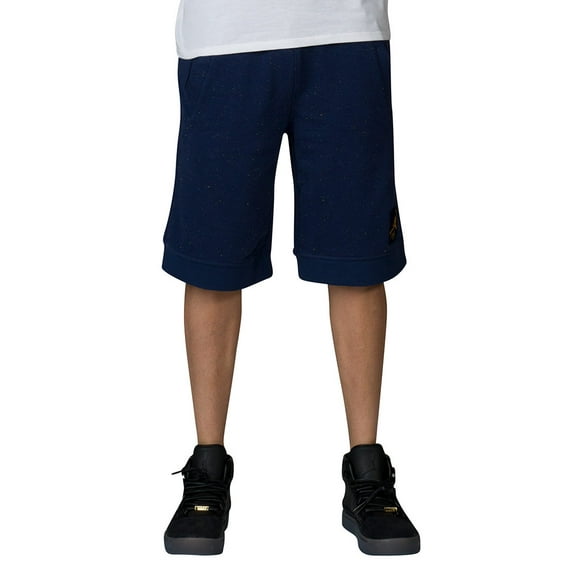 Air Jordan Retro 4 Men's Speckled Basketball Shorts Navy Blue/Gold 748385-410
