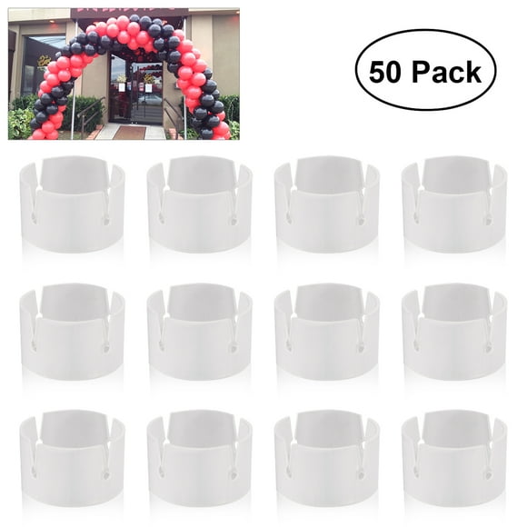 Miangastore NUOLUX 50 Pcs Connecteurs d'Arche de Ballon Clip Anneau Boucle Ballon Fleur pour Décoration de Fête Mariage