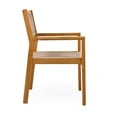 thumbnail image 4 of JERFIT Modern Braided Rope Dining Chair Set of 2, Light Brown Teak Finish Acacia Wood Side Chairs for Kitchen, Dining Room, 4 of 6