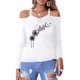 thumbnail image 1 of Blusa informal de manga larga con cuello en V y hombros descubiertos para mujer Fridja  FKASFK3804, 1 of 5