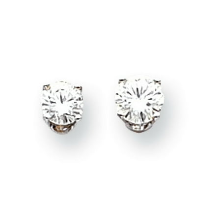 Jewelryweb 14k White Gold Single Stud Diamond Earring 37 Dwt 14k White Gold Single Stud Diamond Earring 37 Dwt