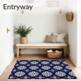 thumbnail image 3 of ODIKA 8'x10' Machine Washable Non-Slip Area Rug, Snowflake Medallion Ornamental Design Anti Skid Backing High Traffic Rug, Blue, 622590, 3 of 7